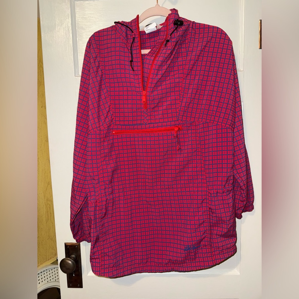 Vintage LL bean women’s plaid windbreaker